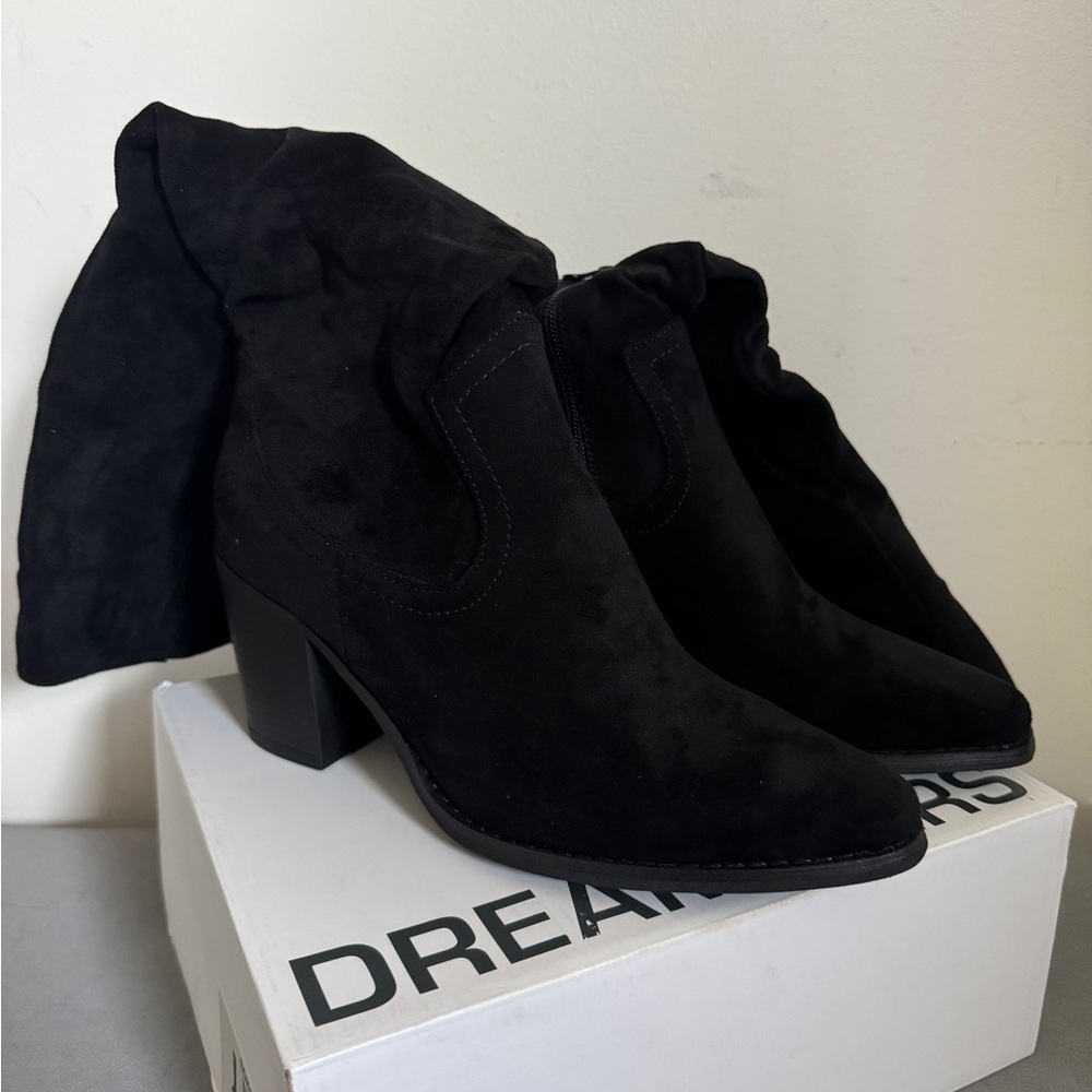 Dream Pairs Women's Black Heeled Boots
